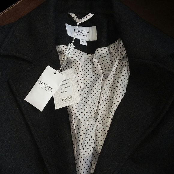 Nwt womens double breasted peacoat XL charcoal - Picture 2 of 5